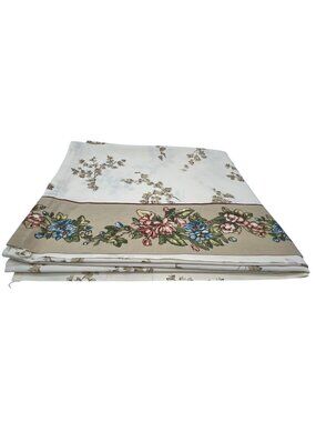 Vintage Springs Industries Multicolor Flat Sheet Cotton Blend 39"x76" With Flora